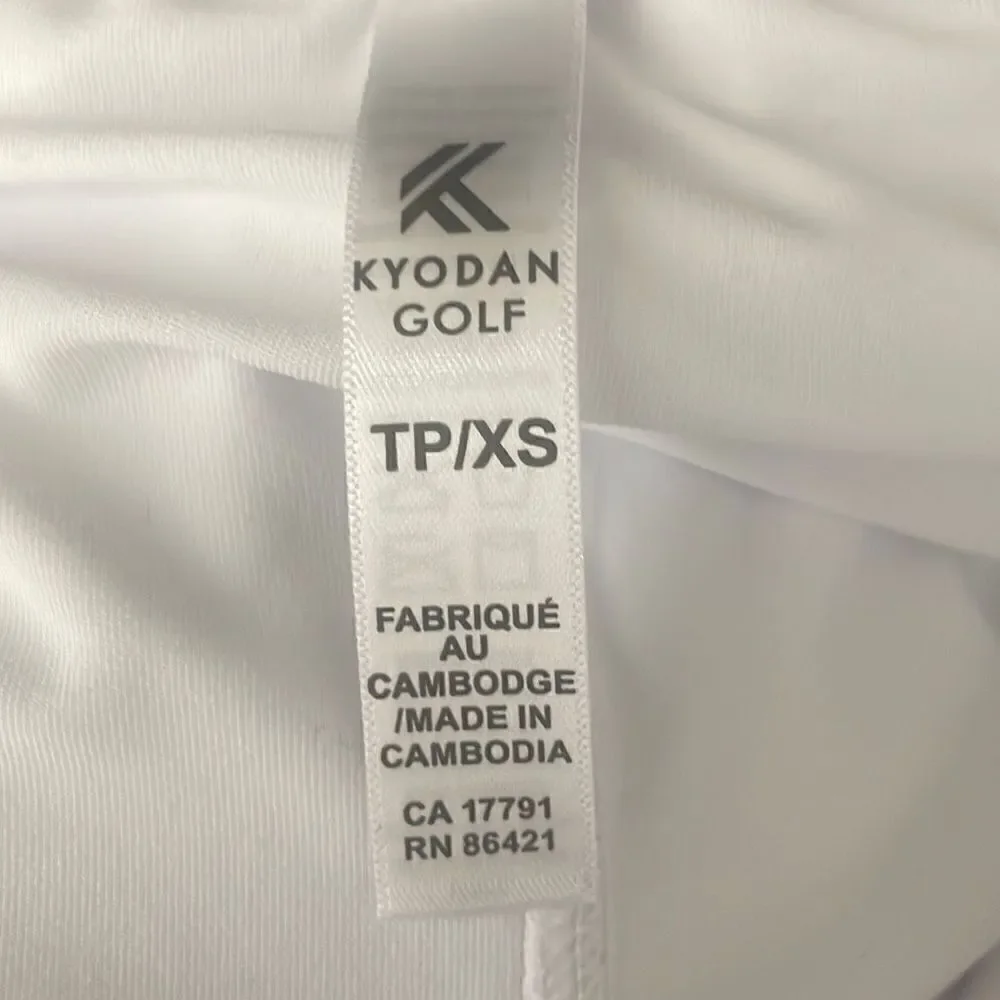 Kyodan Golf White & Black Golf Skort sz XS